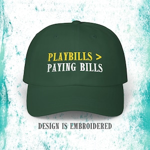 Embroidered Playbill Hat | Theater Kid Humor, Funny Broadway Musical Theater Cap