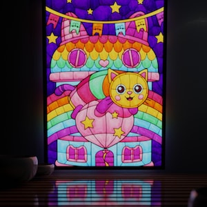 Gabby’s Dollhouse Inspired Translucent Light Art for Wall, Lightbox or Window. Perfect Gift for Kids & Fans of Pillow Cat