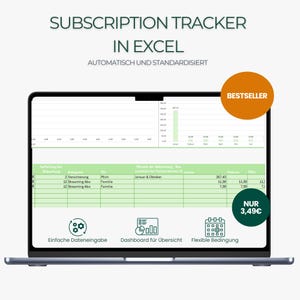 Subscription Tracker | Excel Template | # SubscriptionTracker #ExcelTemplate