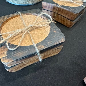 Coasters Made from Up-Cycled Oak Whiskey Barrels