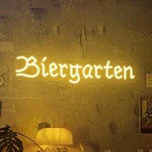 Biergarten Neon Sign,Oktoberfest Sign,Beer Bar Led Sign,Home Bar Sign,Beergarden Sign,Backyard Patio Beer Sign,German Beer Sign,Oktoberfest