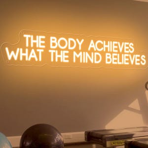 Motivational Neon Sign: Home Gym & Fitness Room Decor