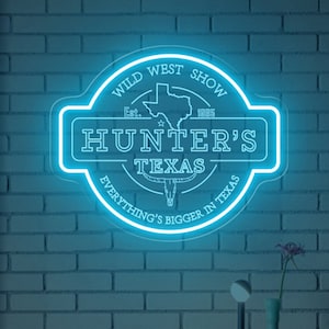 Letrero de Texas personalizado, Letrero iluminado de Texas, Arte de pared de cueva de hombre, Decoración de pared del Día del Juego de Texas, Regalo para él, Estrella doble personalizada, Letrero del estado de Texas