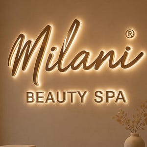 Custom Illuminated Backlit Sign,Outdoor and Indoor Signage,Custom Backlit Sign,Reception Logo Sign,Business Signboard,Beauty Salon Logo Sign