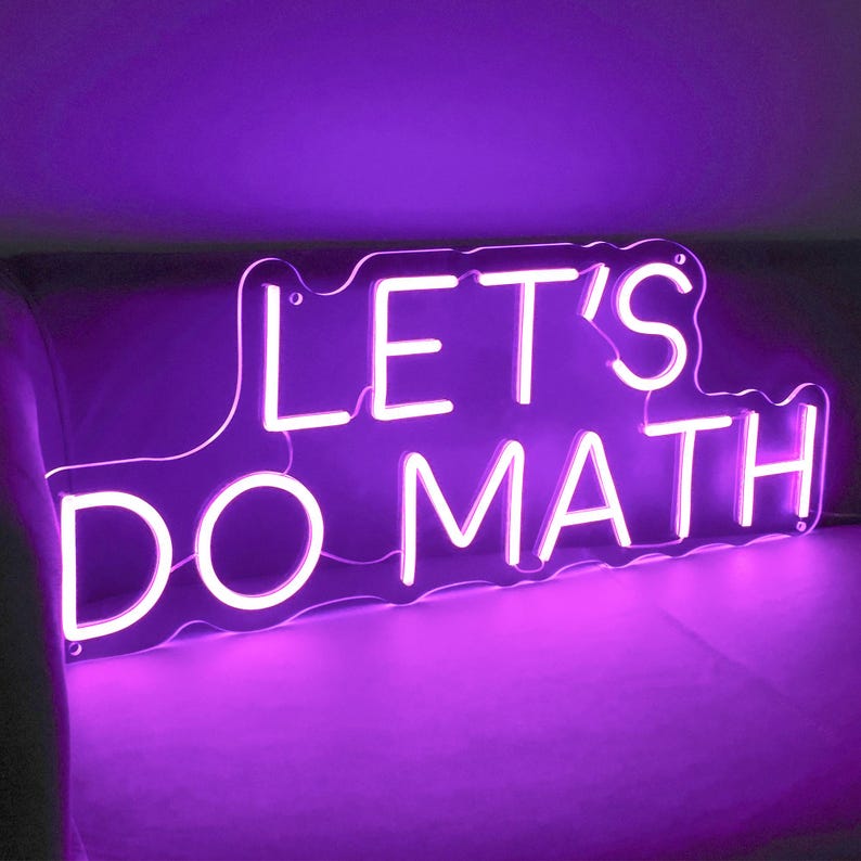 Let's Do Math Imagine Math Let's Do Math Neon Sign,math Classroom Decor Sign, Math Teacher Gift ...