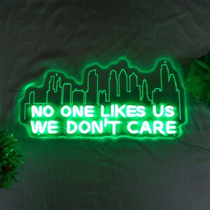 No One Likes Us We Don’t Care Neon Sign,Philly Skyline Neon Sign,Philadelphia Eagles Wall Decor ,Philadelphia Decor,Phillies Fan Father Gift image 8