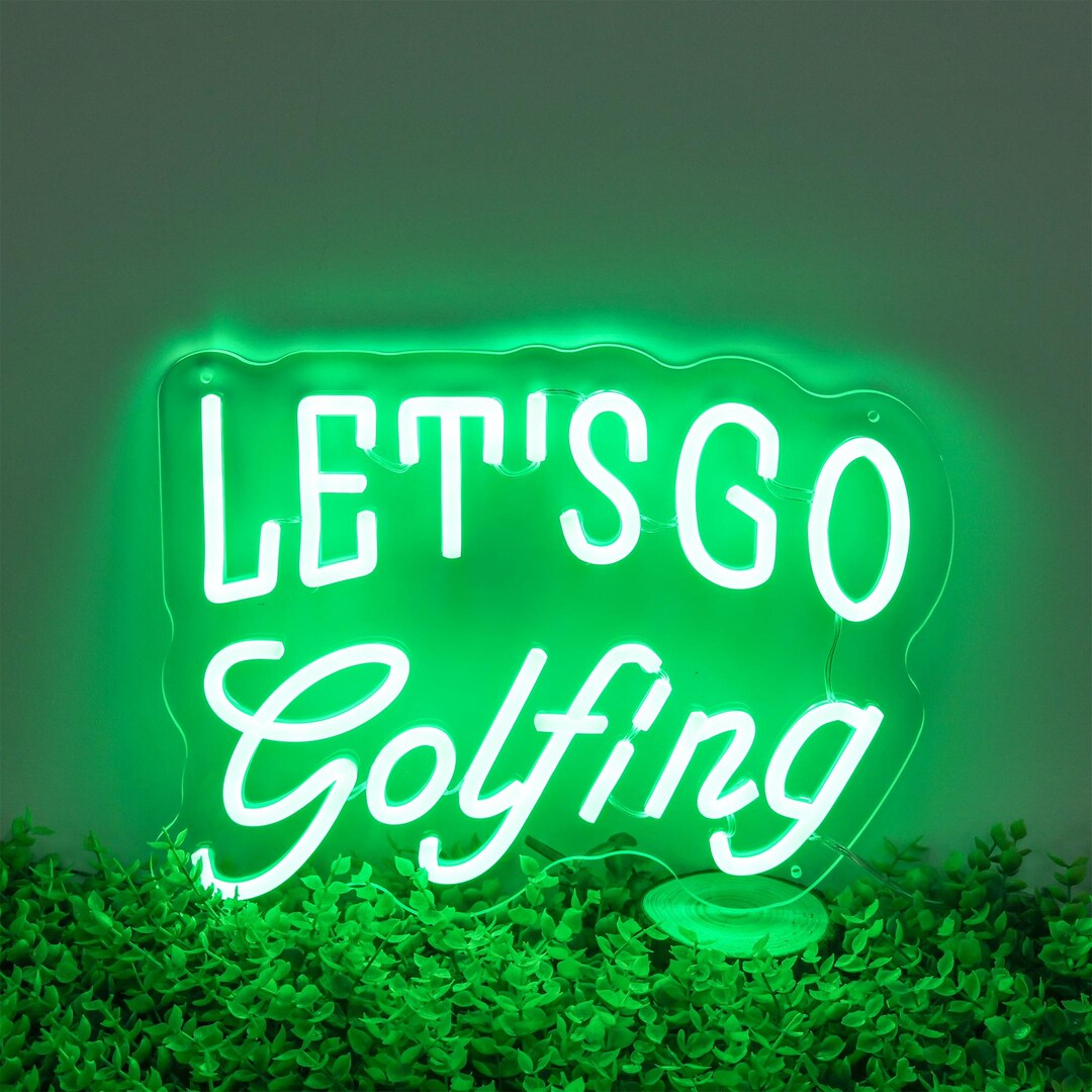 Let's Go Golfing Neon Sign, Trendy Wall Led Light, Golf Lovers Wall