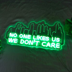 No One Likes Us We Don’t Care Neon Sign,Philly Skyline Neon Sign,Philadelphia Eagles Wall Decor ,Philadelphia Decor,Phillies Fan Father Gift image 10