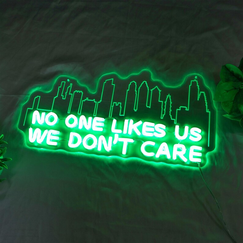 No One Likes Us We Don’t Care Neon Sign,Philly Skyline Neon Sign,Philadelphia Eagles Wall Decor ,Philadelphia Decor,Phillies Fan Father Gift image 10