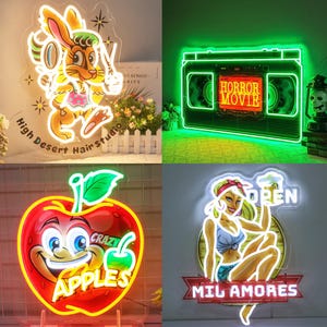 Enseigne logo néon personnalisée : impression UV, décoration d&#39;entreprise, IP67 extérieur