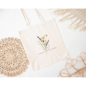 Jutebeutel, Wildblumen, Miley Cyrus, Geschenk, Freundin, Einkaufstasche, Tasche, Alltagsbeutel, Statementbeutel, Tragetasche, Achtsamkeit