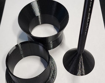 RO/DI Resin Packing Tool Set - Funnel Tamper Base for Refilling DI Resin Cartridge | Reef Aquarium