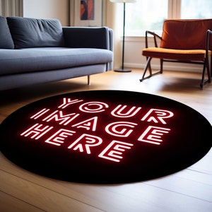 Personalized Round Rugs, Custom Your Image Rug, Custom Rug with Your Logo, Custom Photo Carpet, Custom Gift Rug, Custom Design Rug, Logo Rug