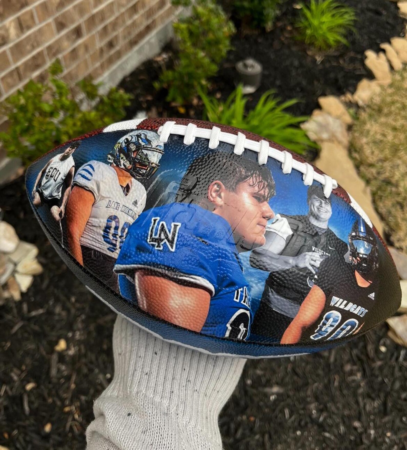 Custom Photo Football: Personalized Athlete Gift - Etsy