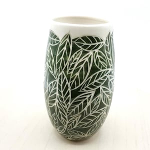 Large Botanical pattern vase // Handmade Ceramic Vase