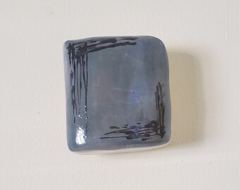 Ceramic wall hanging // Handmade porcelain wall piece