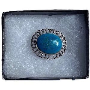 Antique Victorian Turquoise Silver brooch
