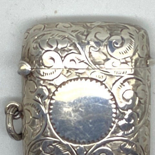 Antique Victorian Solid Silver Vesta Case