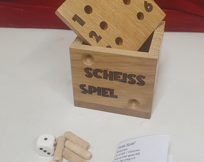 Alle nach rechts, ABACROSS, Würfelspiel, Gesellschaftsspiel, Holz Spielrahmen, 6 Würfel, hand