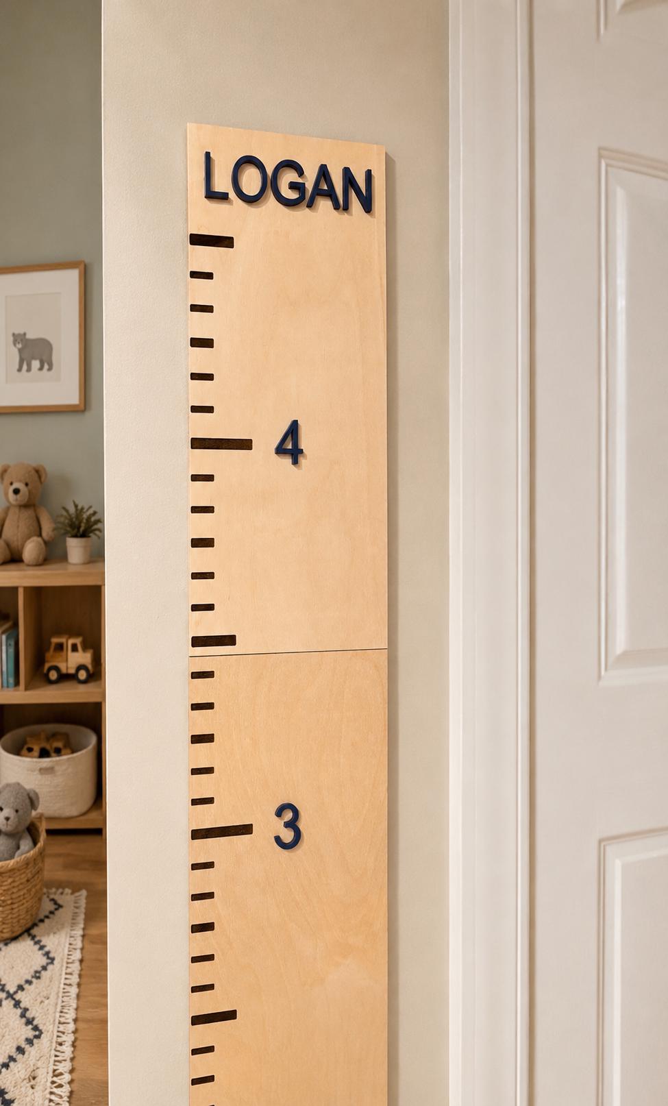 Growth Ruler Custom Wooden Growth Chart Personalized Nursery Ruler Baby ...