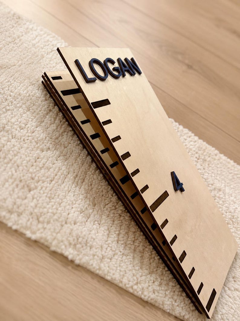 Nursery growth chart for toddler bedroom decor idea