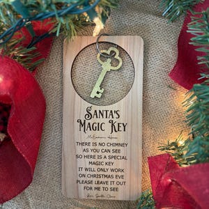 Personalisierte magische Schlüssel des Weihnachtsmannes Türhänger: Heiligabend Tradition