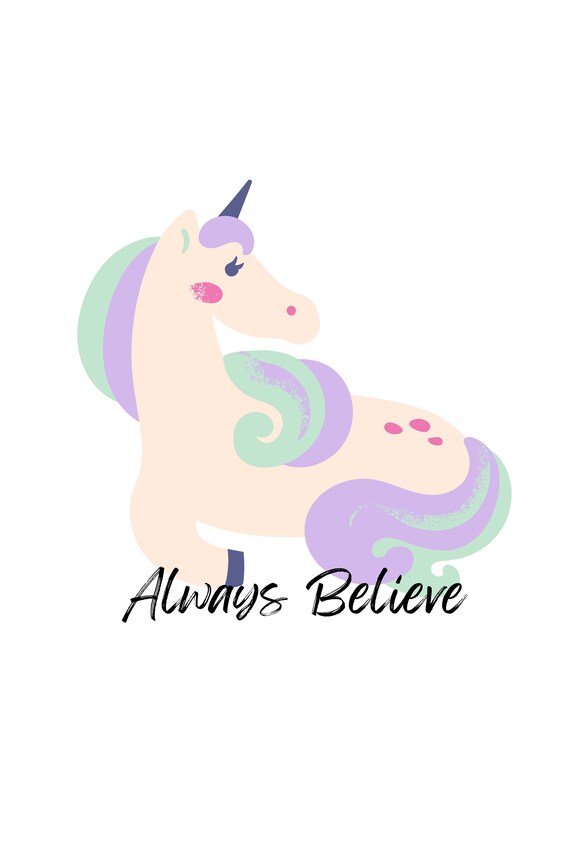 Unicorn Children Room Decor Printable Poster My Little Pony Always