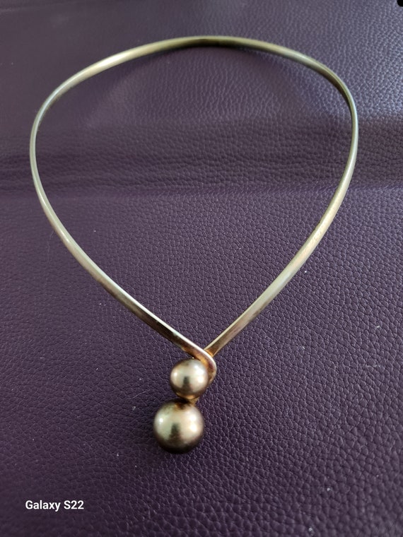 Rare Brass Ball Necklace - image 1