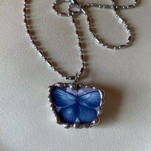 Butterfly Broken China Necklace