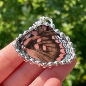 Broken China Butterfly Wing Necklace