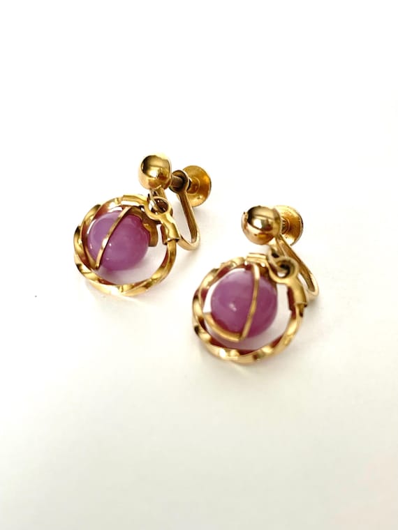 Gold Plated Dangle Earrings - image 1