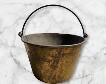 CG Hussey and Company Brass and Copper Cauldron