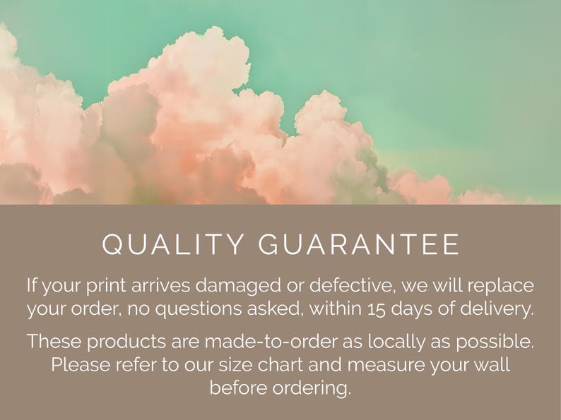 Cloud Painting Pink and Green Wall Art | Dopamine Decor Blue Western Decor Panoramic Wall Art Bedroom Wall Art Over The Bed Sage Green Decor