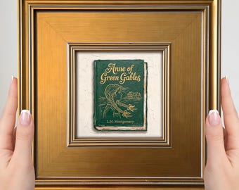 Anne of Green Gables Book Mini Painting – Small Framed Art Print, Book Nook Decor