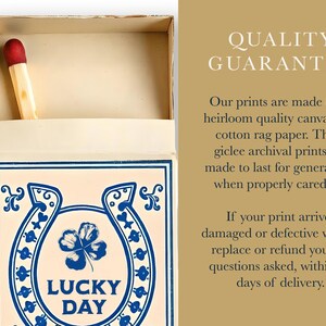 Lucky Matchbox Art – Cowboy Wall Art, Vintage Americana Toile Decor image 20