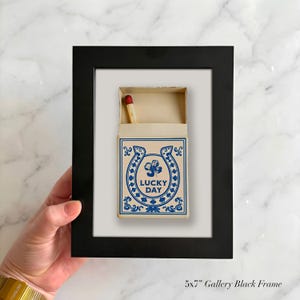 Lucky Matchbox Art – Cowboy Wall Art, Vintage Americana Toile Decor image 10