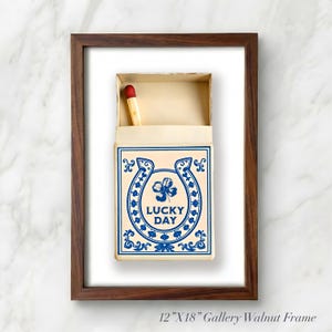 Lucky Matchbox Art – Cowboy Wall Art, Vintage Americana Toile Decor image 17