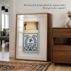 Lucky Matchbox Art – Cowboy Wall Art, Vintage Americana Toile Decor image 13