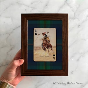 Arte de cartas de juego de vaqueros: lámina del as de picas del tigre fácil, decoración del oeste americano. imagen 5