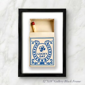 Lucky Matchbox Art – Cowboy Wall Art, Vintage Americana Toile Decor image 12