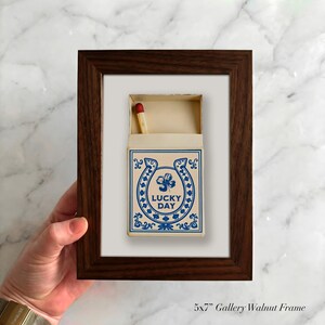 Lucky Matchbox Art – Cowboy Wall Art, Vintage Americana Toile Decor image 5