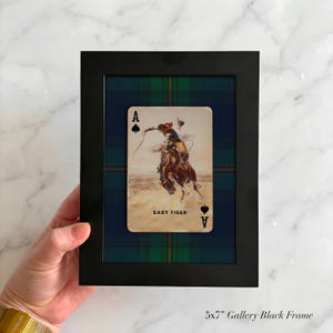 Arte de cartas de juego de vaqueros: lámina del as de picas del tigre fácil, decoración del oeste americano. imagen 10