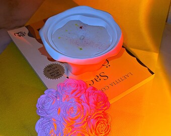 Handgemachte Rosenstrauß Sojakerze | Natürlich & Vegan | Romantisches Geschenk