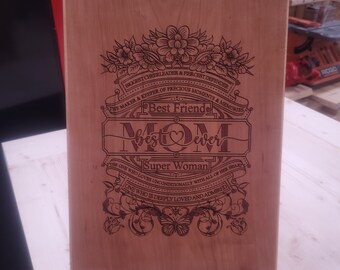 Premium Laser Engraved 2-in-1 Cutting Boards for Mother's Day