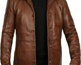 Brown Leather Jacket Men - Natural Distressed Leather Jackets for Men