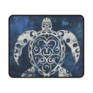 Blue Sea Turtle Non-Slip Mouse Pads