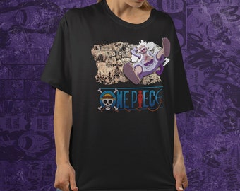 One Piece, Luffy, Gear 5, Camiseta Sund God, Unisex, Anime, Amantes del anime, Regalo para ella, Regalo para él, Manga y anime, Estilo japonés, pirata