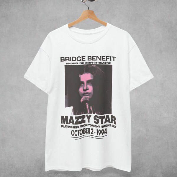 Mazzy Starr 1994 Concert T Shirt Vintage The Sundays, Alvvays, Pixies, Salvia Path, Boa, Coldplay, The Smiths