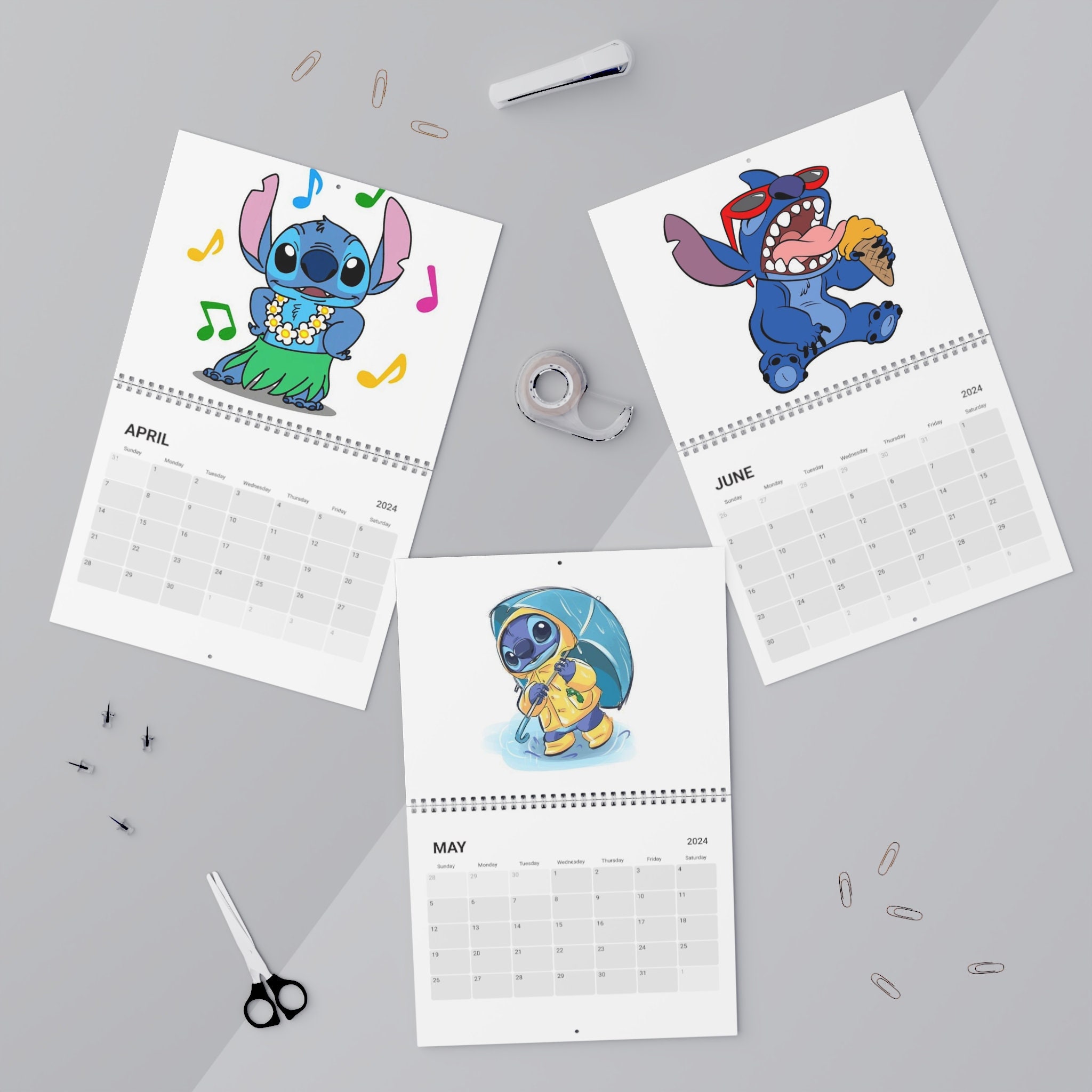 Stitch Disney 2024 Calendar, Disney Decor