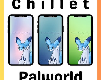 Chillet Palworld “cute but evil” phone wallpaper